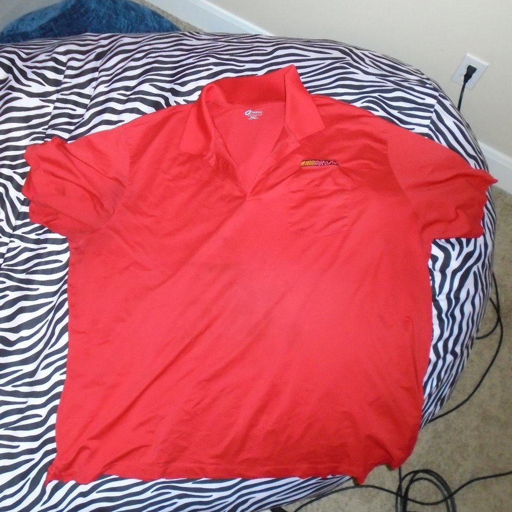 Autozone Men's 6XLT Red Polo Shirt
